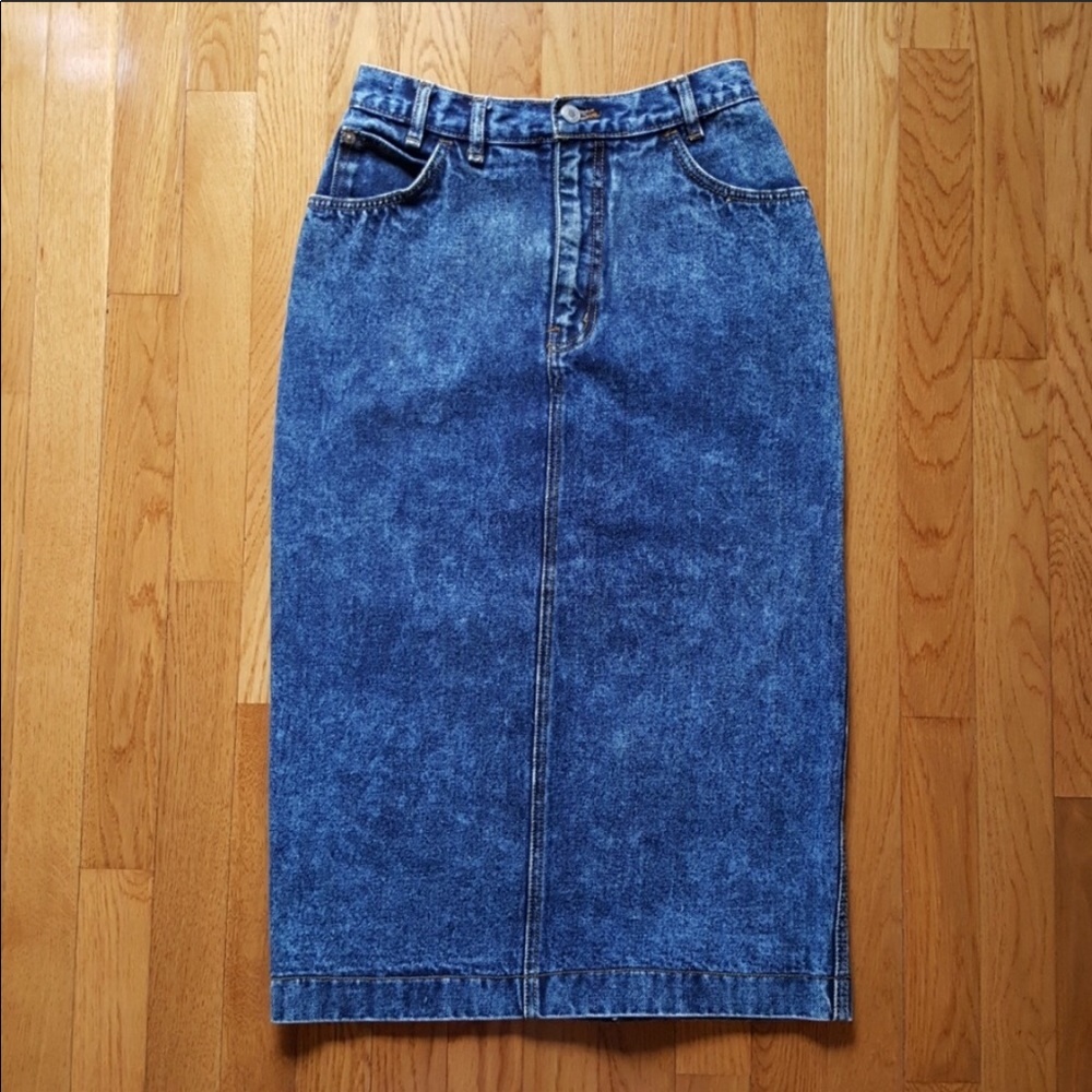 VINTAGE 80’s high waist Jordache Jeans Denim Skirt